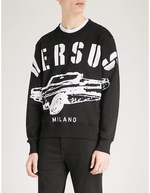 Versace Versus Logo-print cotton-jersey sweatshirt