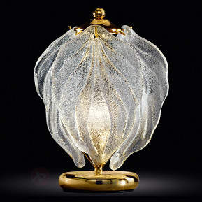 Exklusive Glas-Tischleuchte Foglie aus Muranoglas