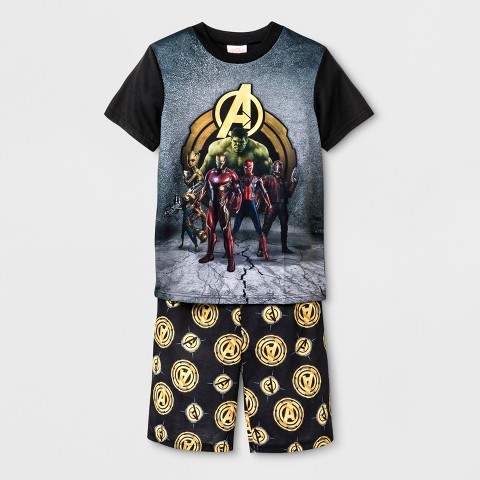 Avengers Boys' Avengers Pajama Set - Black