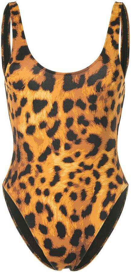 leopard print swimming costume