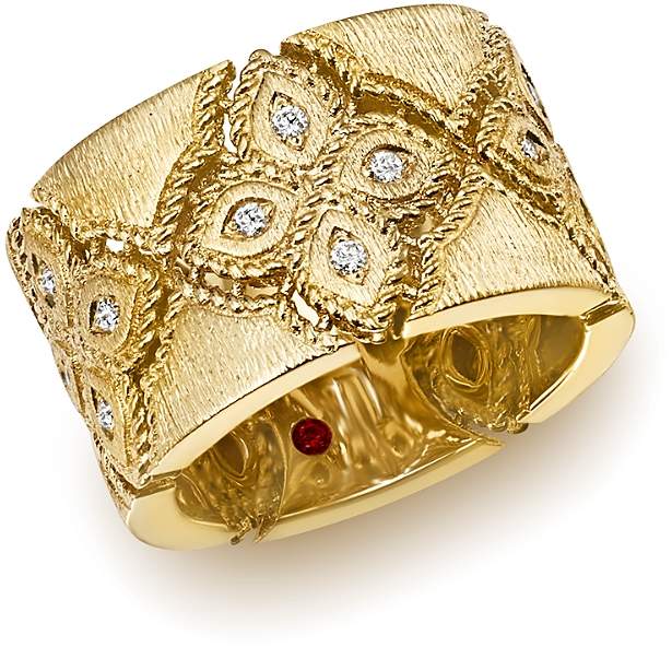 18K Yellow Gold Venetian Princess Diamond Ring