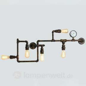 Wandlampe Amarcord im rostigen Rohr-Design