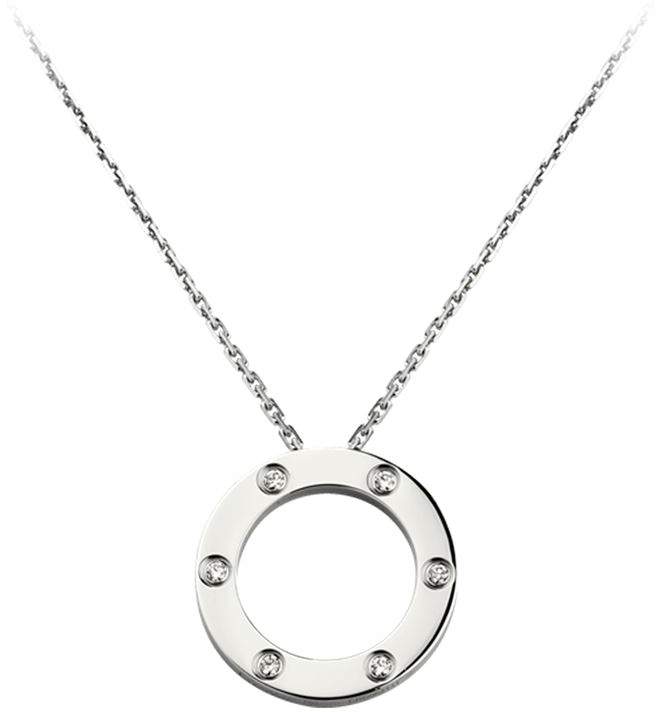 White Gold Love Diamond Necklace