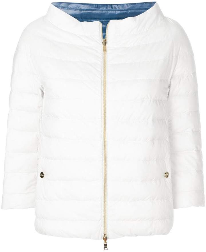 cropped sleeves puffer jacket