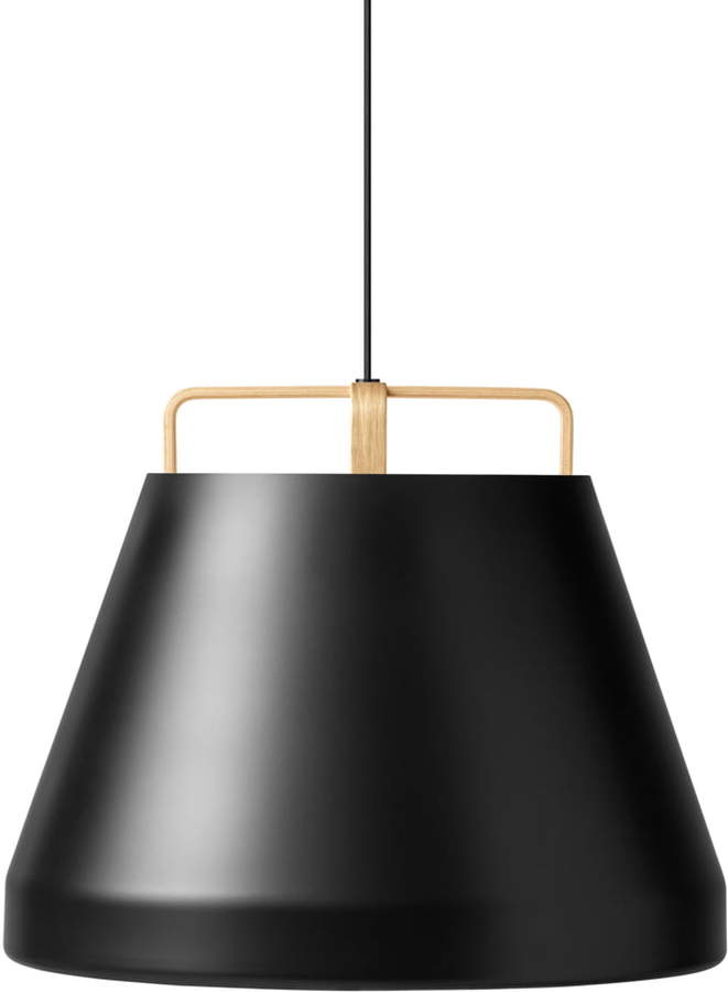 Million - Voyage M1 Pendelleuchte Ø 58 cm, Schwarz / Eiche