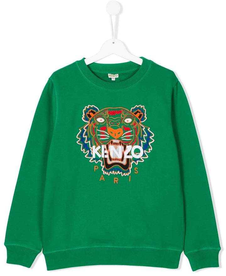 Sweatshirt mit Tigerstickerei