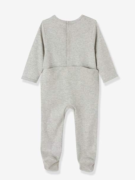 Baby Pack of 3 Cotton Sleepsuits - grey dark all over printed