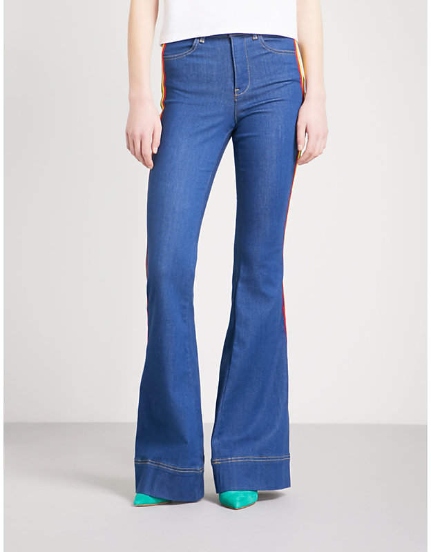 Alice & Olivia Kayleigh flared skinny high-rise jeans