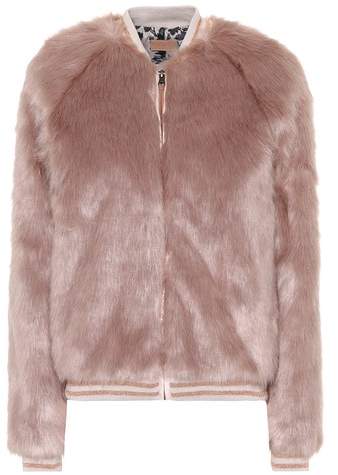 Bomberjacke The Letterman aus Faux Fur
