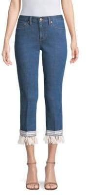 Connor Cropped Fringed Jeans