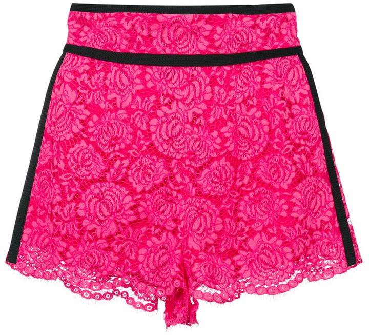 lace-embroidered shorts