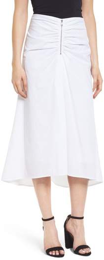 Ruched Front Midi Skirt