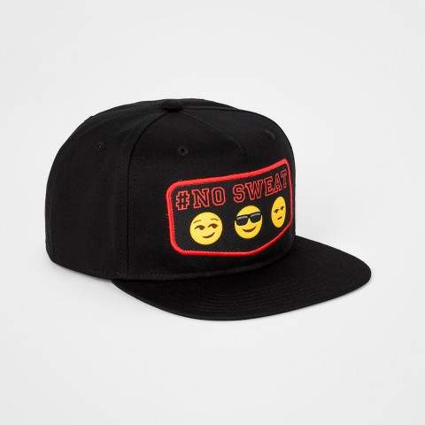emoji Boys' Emoji Baseball Hat - Black