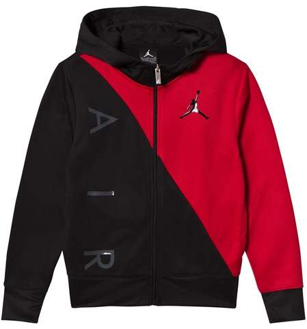 Air Jordan Black and Red Full Zip Hoodie