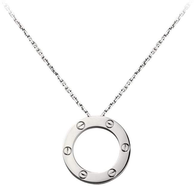 White Gold Love Necklace