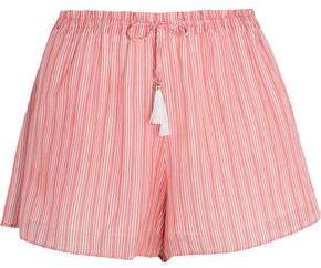 Roza Striped Cotton-Voile Shorts