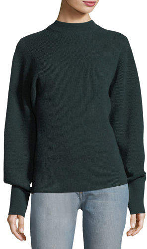 Nix Long-Sleeve Crewneck Cashmere Pullover Sweater