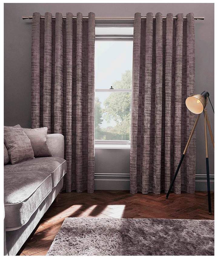 Studio G Naples Velvet Lined Eyelet Curtains 46x72