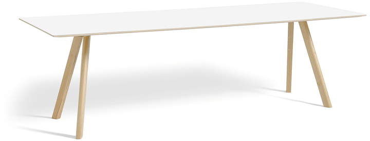 Hay - Copenhague CPH30 Esstisch 250 x 90 cm, Eiche matt lackiert / Tischplatte Laminat Weiß