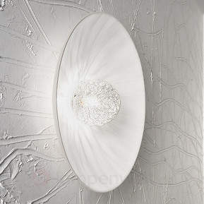Runde Design-Wandleuchte Padella White, G9 36 cm