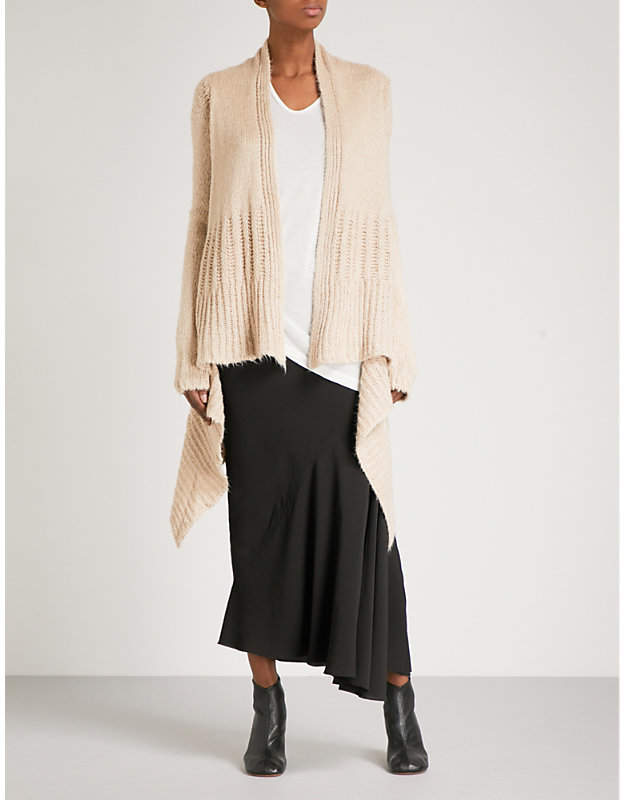 Slouchy-fit knitted silk cardigan