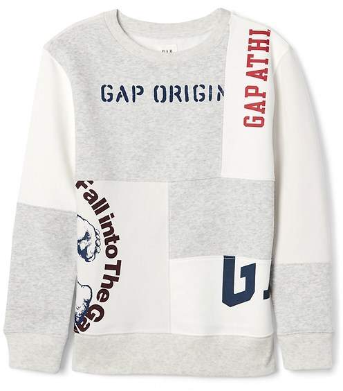 GapKids Logo Remix Crewneck Sweater