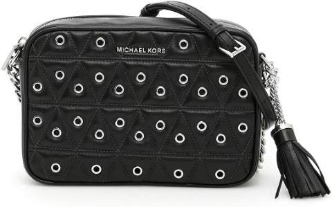 Michael Kors Ginny Grommeted Quilted Cross Body Bag - Black - 32F7SGNM6O-001 - ONE COLOR - STYLE