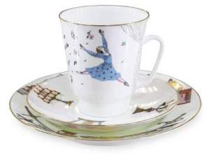 Imperial Porcelain Romeo & Juliet Ballet Three-Piece Tea Set