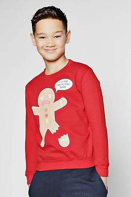 Mens Boys Gingerbread Man Sweatshirt