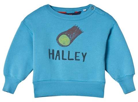The Animals Observatory Blue Halley Bear Baby Sweatshirt