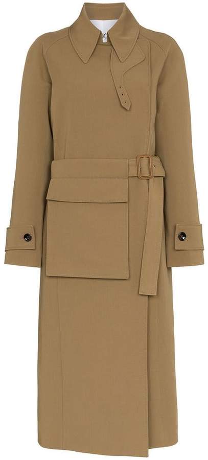 Stafford belted cotton trench coat