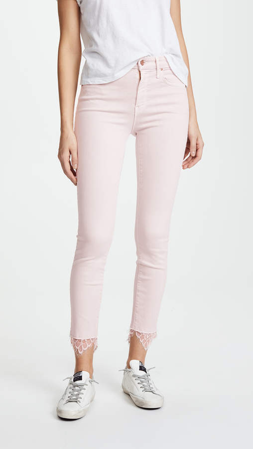 High Waisted Looker Dagger Ankle Fray Jeans