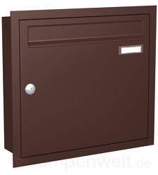 Braune Unterputz-Briefkasten Express Box Up 110