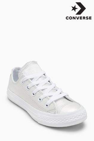Boys Converse White Pearl Chuck Ox - White