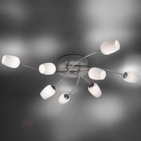 8-fl. LED-Deckenleuchte Anastasia mit Dimmer