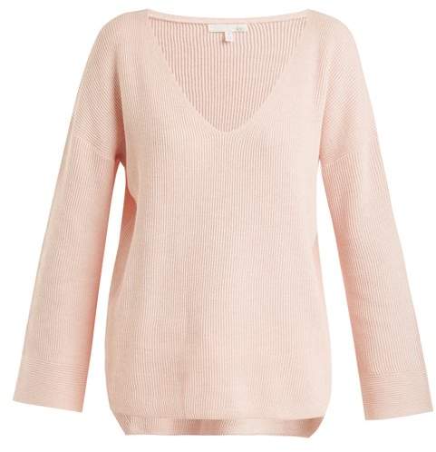 SKIN Veronica ribbed-knit cotton-blend sweater