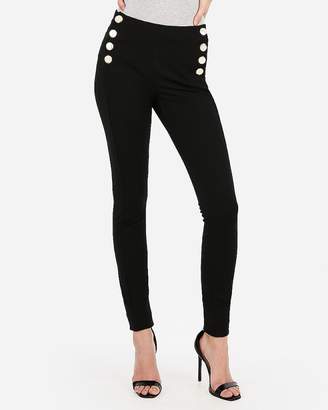 Express High Waisted Sailor Button Front Leggings