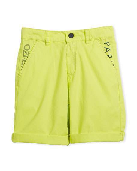 Chino Shorts w/ Logo Pockets, Size 4-6