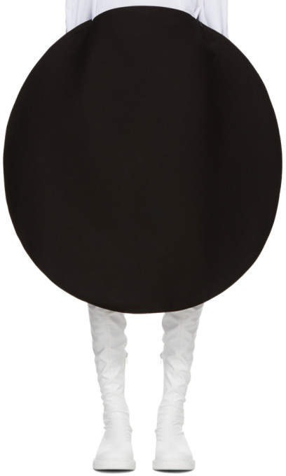 Black High-low Bubble Skirt