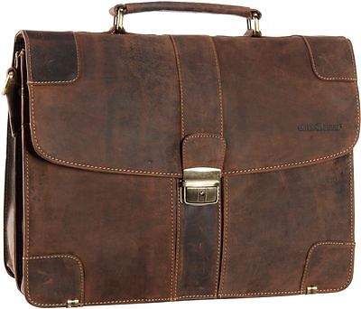 Greenburry Vintage Mappe 2tlg. Aktentasche Leder Herrentasche Businesstasche