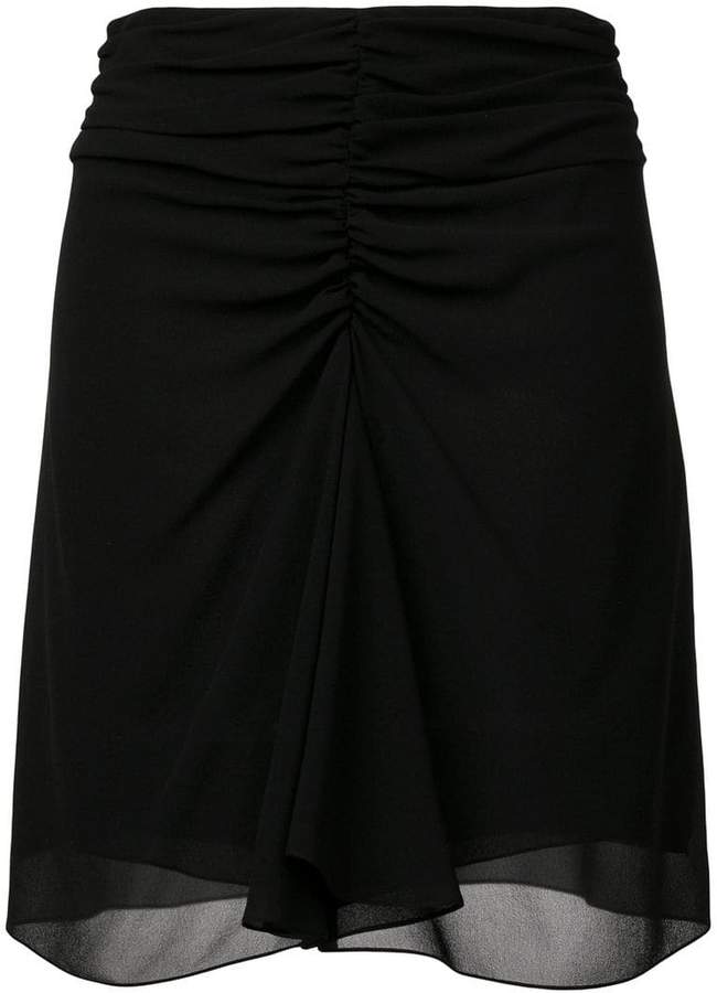 ruched fitted skirt