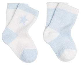 2 Pair Pack of Chenille Star Pattern Socks