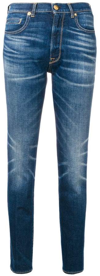 faded straight leg jeans