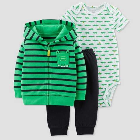 Just One You made by carter Baby Boys' 3pc Alligator Cardigan Set - Just One You Made by Carter's® Green
