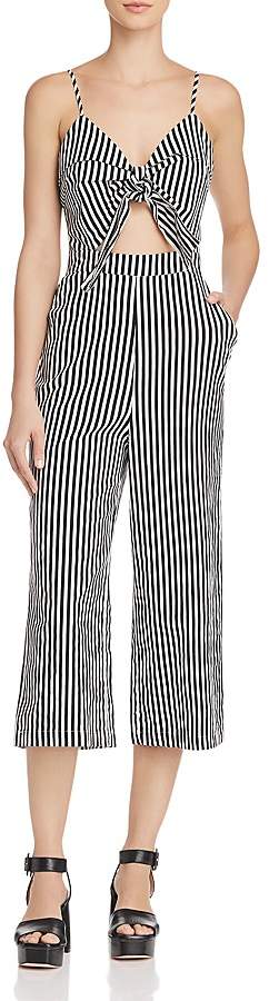 Alpha and Omega Striped Cutout Jumpsuit