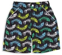Toddler's & Little Boy's Fishbones Swim Trunks