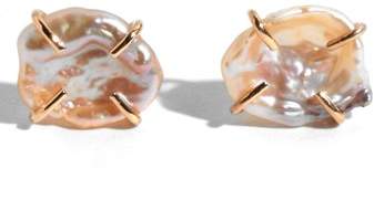 Keshi Pearl Stud Earrings