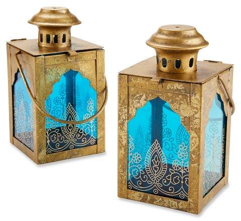 3ct Indian Jewel Lanterns Gold/Blue