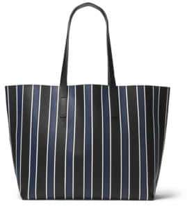 Michael Kors Stripe Leather Tote - SAPPHIRE - STYLE