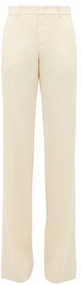 Gucci Kick Flared Wool Trousers - Womens - Ivory